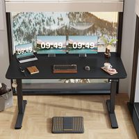 Bureau debout électrique moderne Furmax 55x24 pouces, réglable en hauteur, pour le bureau à domicile, avec mémoire de position et support métallique en T