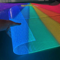 Película LED Transparente para Ventanas P8, Ligera, 80% de Transparencia, Ahorro de Energía, Pantalla para Publicidad en Escaparates