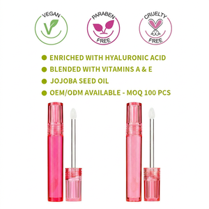 Aceite Labial Voluminizador con Ácido Hialurónico y Vitamina E, Vegano, Cruelty-Free, Hidratante y Brillante, Marca Privada, MOQ 100 - Product Image 2