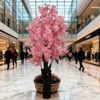 Arbre artificiel de cerisier en fleurs, grand arbre de fleurs de 6 pieds pour mariage, hôtel, plantes vertes, arbres décoratifs, bonsaï