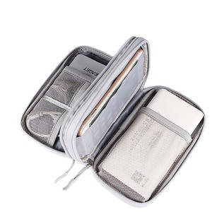 Sac de rangement pour accessoires numériques, gris, organisateur de câbles multicouches pour batterie externe, lecteur USB, écouteurs, câbles de données - Product Image 5