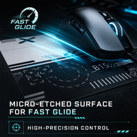 Tapis de souris en verre trempé micro-gravé personnalisé, professionnel, pour le jeu, zéro latence, joueurs d'e-sport, usine OEM, avancé, supérieur