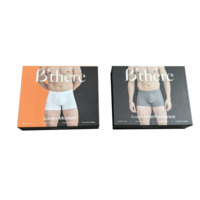 Boîte d'emballage OEM en gros pour sous-vêtements et chaussettes pour hommes, en carton rigide avec fermeture magnétique, à rabat, gaufrée, recyclable, haute qualité