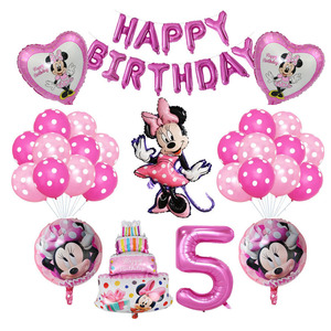 Màu hồng Minnie chủ đề bên Nguồn cung cấp Chuột bên bóng bay cho cô gái đầu tiên sinh nhật bên trang trí - Product Image 5