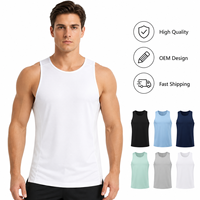 Débardeur de sport respirant à séchage rapide, de haute qualité, personnalisable avec logo imprimé ou brodé, léger, pour l'entraînement et la course à pied