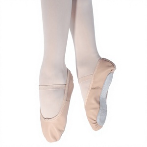 Zapatillas de Ballet Negras para Mujer Baifa Dancin, Parte Superior de Cuero Dividido, Suela Original, Correa Cruzada, Zapatillas de Baile de Cuero de Alta Calidad - Product Image 6