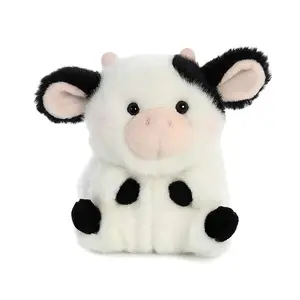 2024 Novos Produtos Brinquedo De Pelúcia Personalizado Vaca Macio Gado De Pelúcia Animal Preto E Branco Vaca/Porco/pintinho