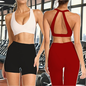 Nouveautés : Soutien-gorge de sport sexy pour femme, dos croisé, couleur unie, léger, idéal pour le yoga et les activités sportives - Product Image 2