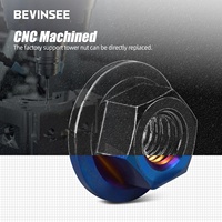 BEVINSEE 6x E46 E60 E92 E90 E88 E53 Kit de Décors de Tour de Suspension en Émail Titane Brûlé 31316769731 pour BMW Séries 1 3 5