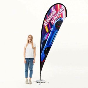 Wholesale Promotional Single Sided Outdoor Digital Printing Advertising Custom Teardrop <b>Flags</b> With Stand Pole Kite - Product Image 1
