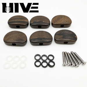 HIVE Juego <span class=keywords><strong>de</strong></span> 6 clavijas <span class=keywords><strong>de</strong></span> afinación <span class=keywords><strong>de</strong></span> guitarra <span class=keywords><strong>de</strong></span> madera <span class=keywords><strong>de</strong></span> caqui negro con pulido fino, mango <span class=keywords><strong>de</strong></span> alta calidad para perillas <span class=keywords><strong>de</strong></span> guitarra - Product Image 6