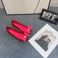 Nouveau modèle 2026 Sandales d'été confortables à enfiler en PVC, style princesse, à bout ouvert, avec nœud, pour la plage et l'extérieur