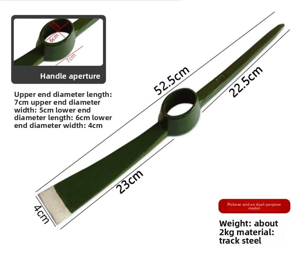 2kg roller-forged green pickaxe