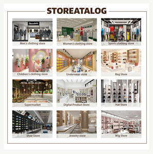 Boutique phụ nữ quần áo cửa hàng Kim loại quần áo giá treo tường quần áo giá đen sàn quần áo kệ trưng bày - Product Image 4