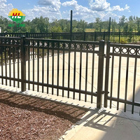 Panneau de clôture de sécurité en fer forgé en acier galvanisé Clôture de sécurité de jardin en acier inoxydable