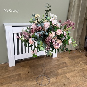 Nueva Llegada Marfil y Verde Centro de Mesa Flores Bolas de Flores Verdes Decoraciones de Boda Bola de Flores Artificiales Verde y Blanco - Product Image 4