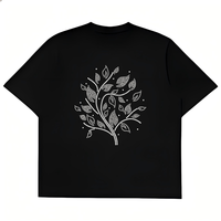 Transfert thermique personnalisé avec motif d'arbre en strass pour t-shirts