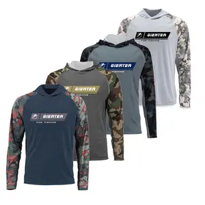 Fishing Hoodie Upf 50 Hooded Fishing Shirt Men Fish Hoodie Custom Camo Shirts Sublimated Sun Protection Clothing