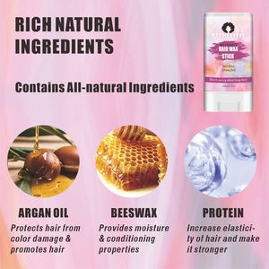 Cera para el Cabello en Barra de Marca Privada OEM de 75 g para Cabello Rebelde, Crema Orgánica para Peinar el Cabello Rizado, Fijación Fuerte, Antiencrespamiento, Unisex - Product Image 4