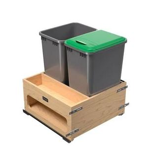 Sistema de Rieles para Contenedor de Basura de Cocina Contemporáneo EFS con Soporte Extraíble para Cajón de Gabinete, Fácil Instalación, Soporte de Madera para Bote de Basura - Product Image 5