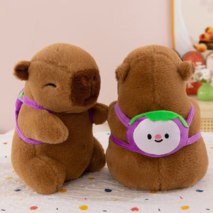 Dễ thương capybara thêu Mini mềm gấu sang trọng Đồ chơi Polyester figural Keychain lưới lót PP bông ODM cho căng thẳng cứu trợ - Product Image 6