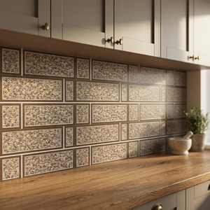 Azulejos de Pared de Porcelana Modernos para Exteriores, Efecto Piedra Arenisca, Acabado Brillante, 300x600mm, Cerámica de la Fábrica Vistaar, India - Product Image 3