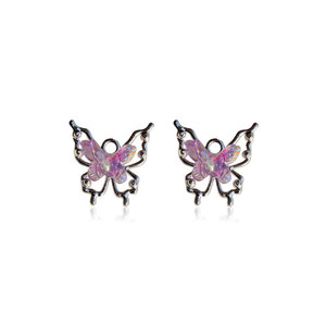 Breloques Papillon en Alliage de Zinc Plaqué Couleur Aurore, Fournitures de Fabrication de Bijoux DIY, Pendentifs Unisexe, Collection Printemps 2024 - Product Image 5