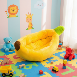 سرير كلاب قابل للفصل والغسل على شكل موزة كرتونية، سرير حيوانات أليفة ناعم ومريح - Product Image 3