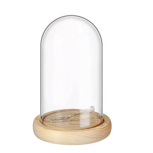 बैटरी की अगुवाई वाली बेस परी लाइट एंटीक गुलाब के साथ स्पष्ट ग्लास गुंबद का क्लॉचे हाउस ऑफिस वेडिंग सेंटरपीस के लिए - Product Image 2