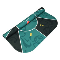 Nappe de table de poker Texas Hold'em pour 10 personnes, tapis antidérapant en caoutchouc rectangulaire 120 cm/180 cm ou en velours non tissé