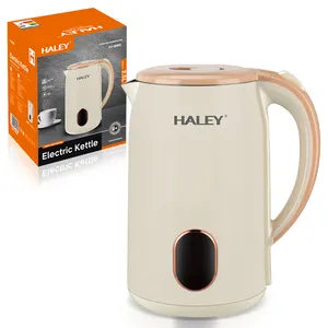 HALEY ketel listrik 2L, ketel pemanas air cepat, ketel Stainless Steel baja anti karat, Ketel air portabel mati otomatis