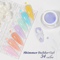 Vente chaude Gel à ongles scintillant 34 couleurs avec paillettes galactiques Séchage rapide Haute brillance Durabilité extrême Salon de manucure professionnel