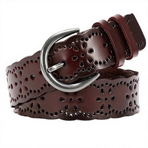Factory Wholesale Genuine Cowhide Leather Men's Casual Pin Buckle Adjustable Waist Belt - Product Image 2