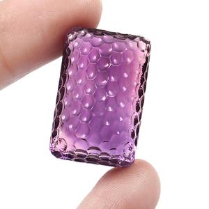 Améthyste violette à facettes en nid d'abeille sculptée en pierre naturelle meilleure taille pour la fabrication de bijoux belles pierres précieuses en vrac - Product Image 2
