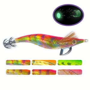 Señuelo de pesca japonés de 20g/0,7 oz, molde de madera para camarones <span class=keywords><strong>Egi</strong></span>, anzuelo de calamar, plantilla, señuelo de pulpo - Product Image 6