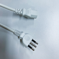 Câble d'alimentation de type L italien IEC C13 10A 250V H05VVH2-F 3*0.75mm PVC certifié CE VDE, norme européenne, câble industriel pour PC