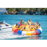 Commercial Fou Gonflable Saturne Rocker Extreme Water Ride Spinning Remorquable Disco Bateau Tube Sports UFO Sea Toy