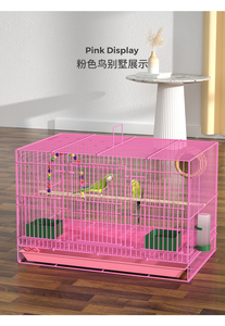 Evcil hayvan sahipleri için istiflenebilir büyük mor lüks kapalı bıldırcın kanarya papağan evi - Product Image 5