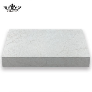 Goldtop 7018 Cristallo Extra PD Pierre Artificielle Blanc Quartz Imprimé Design Moderne Luxe Grande Dalle Polie Plan de Travail Hôtelier - Product Image 6