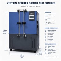 Cámara de Prueba Climática Vertical de Doble Puerta con Temperatura y Humedad Constantes, Equipo de Laboratorio de Estabilidad Climática, Proveedor de Fábrica
