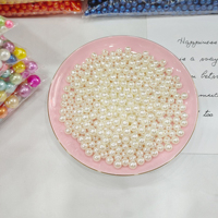 Perles rondes en ABS imitation perle, 500g/sac, 4/5/6/8/10/12/14/16mm, en vrac, pour la fabrication de bijoux, sacs perlés, robes, vente en gros