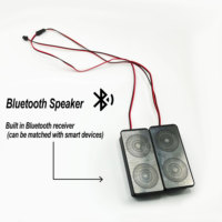 Interrupteur tactile intelligent 5A 12V 60W pour lecteur de musique, double bouton, capteur tactile, variateur LED, miroir tactile avec haut-parleur en cuivre