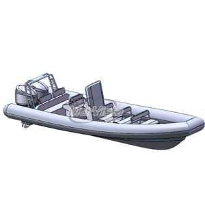 Bateau de pêche Mer Vista Rib 580 <span class=keywords><strong>semi</strong></span>-<span class=keywords><strong>rigide</strong></span> à coque en aluminium Hypalon de 19 pieds avec moteur de 90 CV - Product Image 3