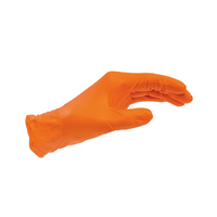 Gants en nitrile jetables 8 mil, couleurs orange, gants en nitrile industriels résistants, vente en gros