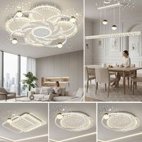 Nouvelle lampe de plafond ronde ciel étoilé 2026, ensemble d'éclairage complet pour la maison, style moderne et luxueux, idéal pour le salon