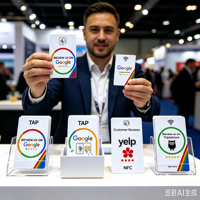 Etiqueta Mini RFID NFC de PVC Negro Mate Personalizada, Tarjeta Digital de Negocios/Membresía, Pago con Código QR para Hoteles, Compartir Instantáneamente en Redes Sociales