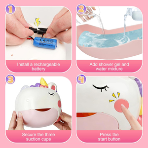 Jouets de bain pour enfants, machine à bulles rechargeable, machine à bulles automatique avec 12 musiques, jouet aquatique pour baignoire et douche, jouets de bain pour bébé - Product Image 5