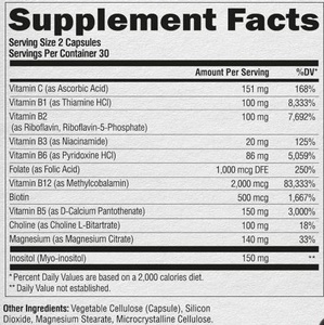 Cápsulas de Complejo Vitamínico B de Marca Privada OEM, Contienen <span class=keywords><strong>B2</strong></span>, <span class=keywords><strong>B12</strong></span>, B1, B3, B5, B6, B7, B8, B9, Apoya la Energía y la Función Cerebral - Product Image 2