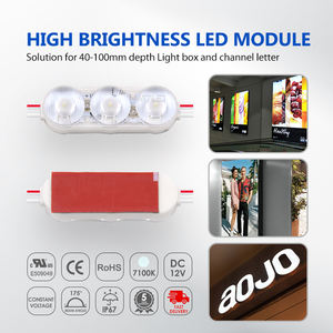 Module LED d'extérieur miniature 3 LED 2835 rétroéclairé 12V 0.72W IP67 étanche avec lentille 160 degrés - Product Image 4