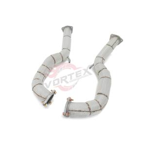 Vortex Factory - Vente en gros de downpipe de course pour Porsche 718 Cayman GT4 RS 4.0L 718 Boxster - Acier inoxydable poli miroir - Échappement - Product Image 1
